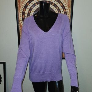 Women's Banana Republic Lavender Purple Merino Wool Sweater XL